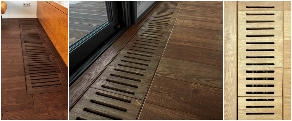 Roble ducted heating vent covers from wood